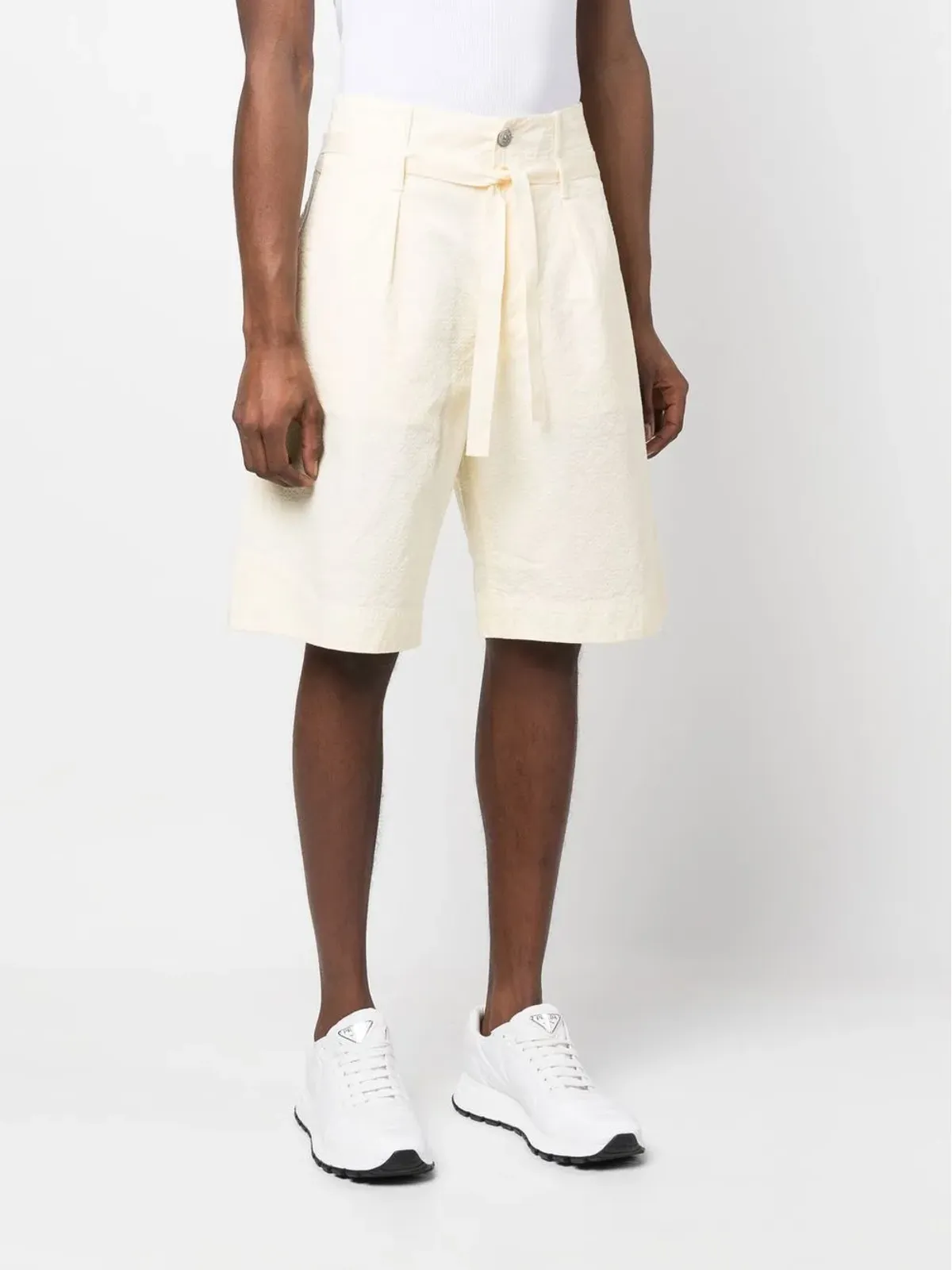 Stone Island Shadow Project コンパスパッチ チノショーツ - Yellow - 画像3