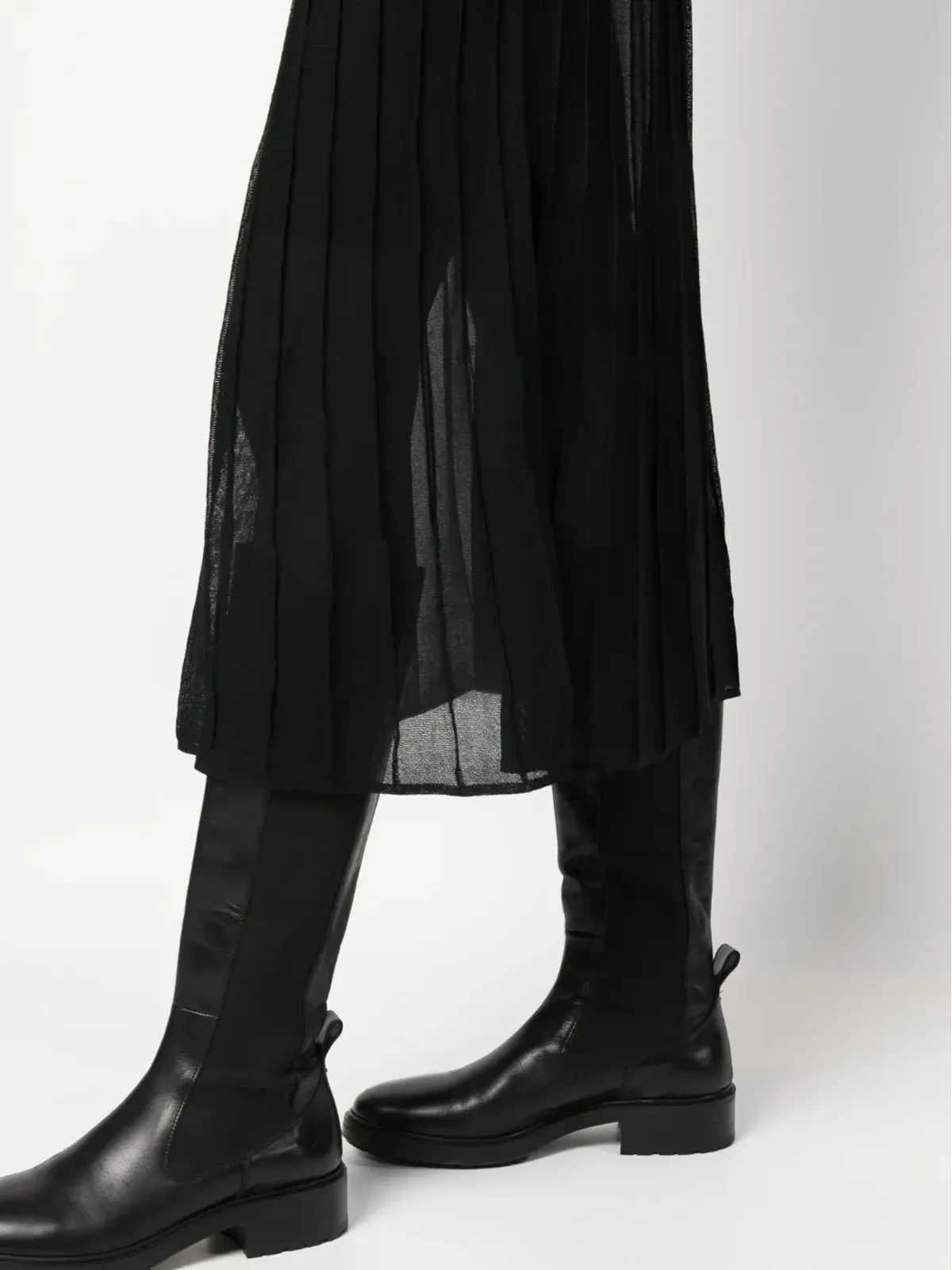 Calvin Klein 半透明素材のプリーツスカート - 画像5