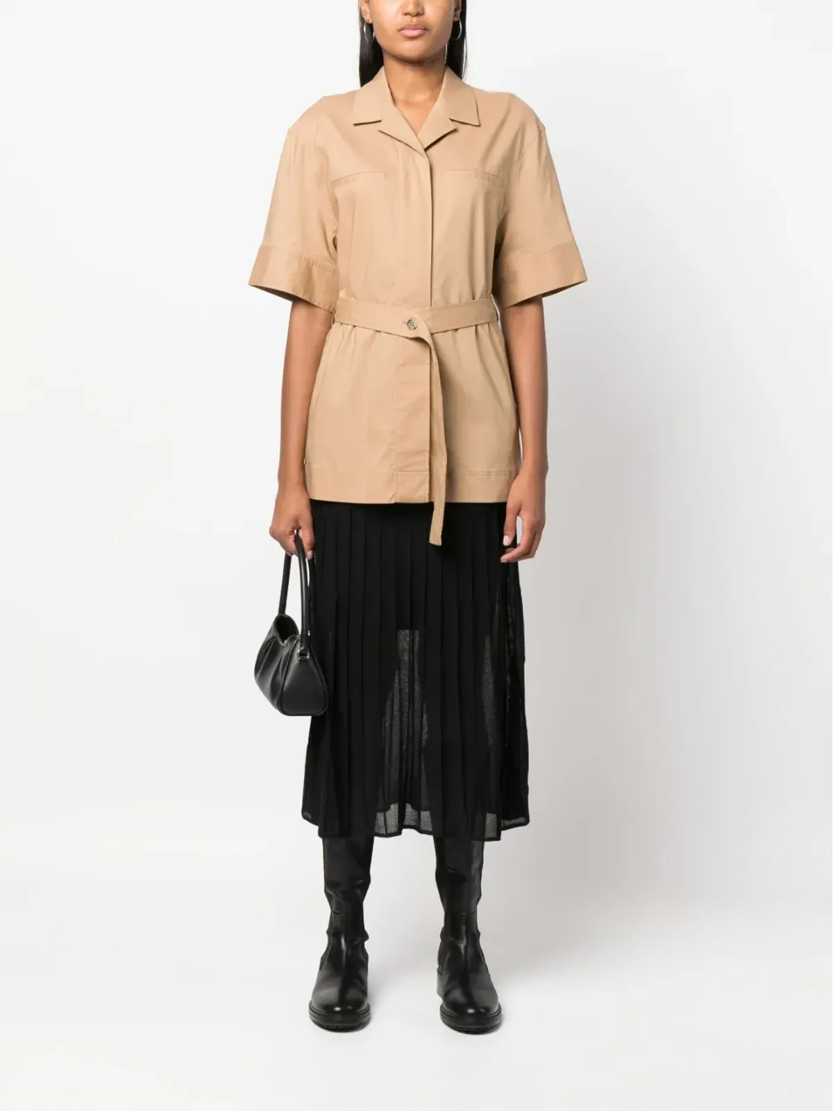 Calvin Klein 半透明素材のプリーツスカート - 画像2