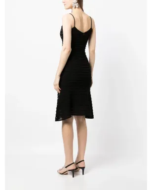 Self-Portrait bead-embellished knitted midi-dress - Black - サムネイル4