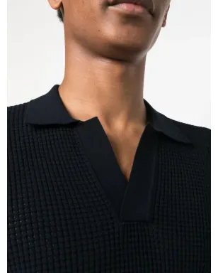Orlebar Brown ネイビーのVネックポロシャツ - サムネイル5