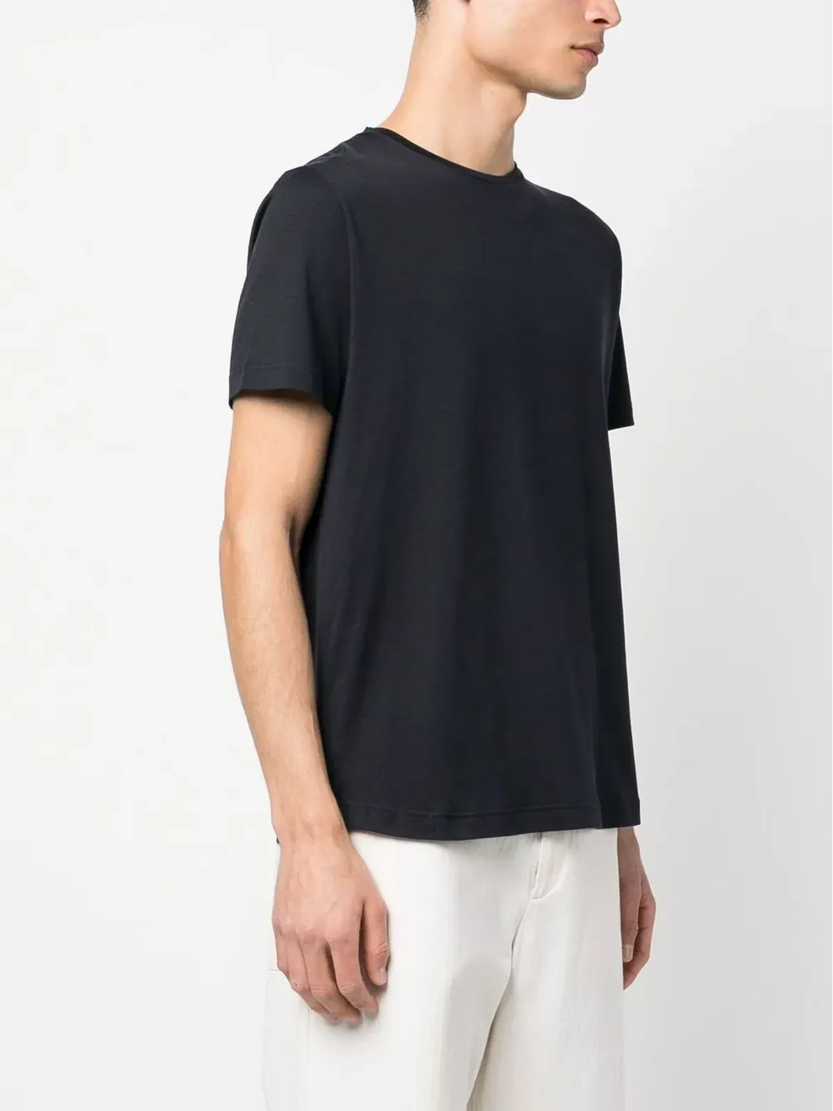 Loro Piana クラシック シルクコットン Tシャツ - ブルー - 画像4