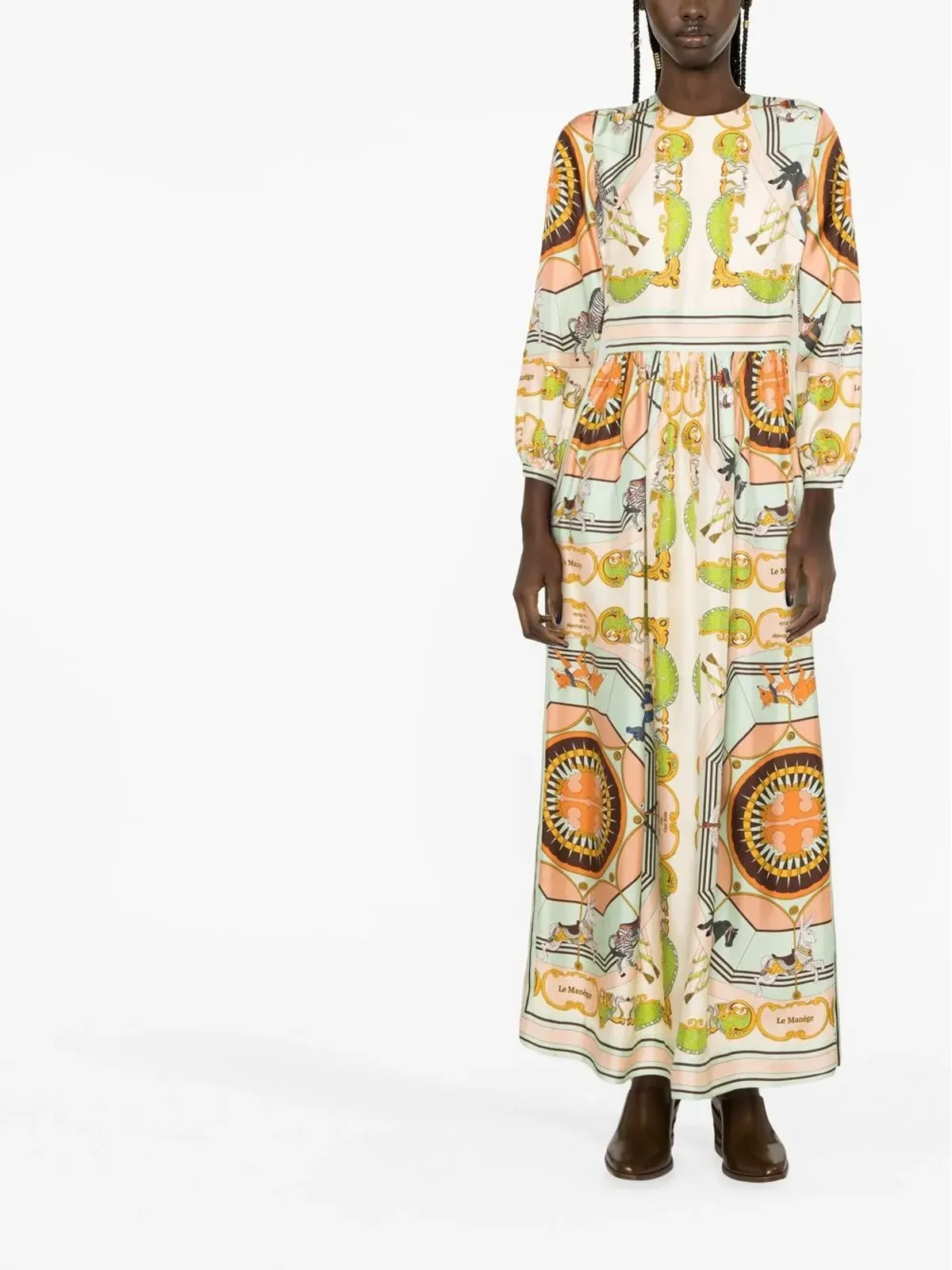 Tory Burch バロック柄シルクドレス - 画像2