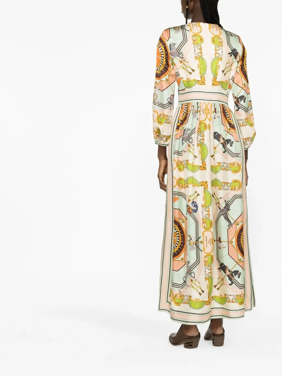 Tory Burch バロック柄シルクドレス - 画像3