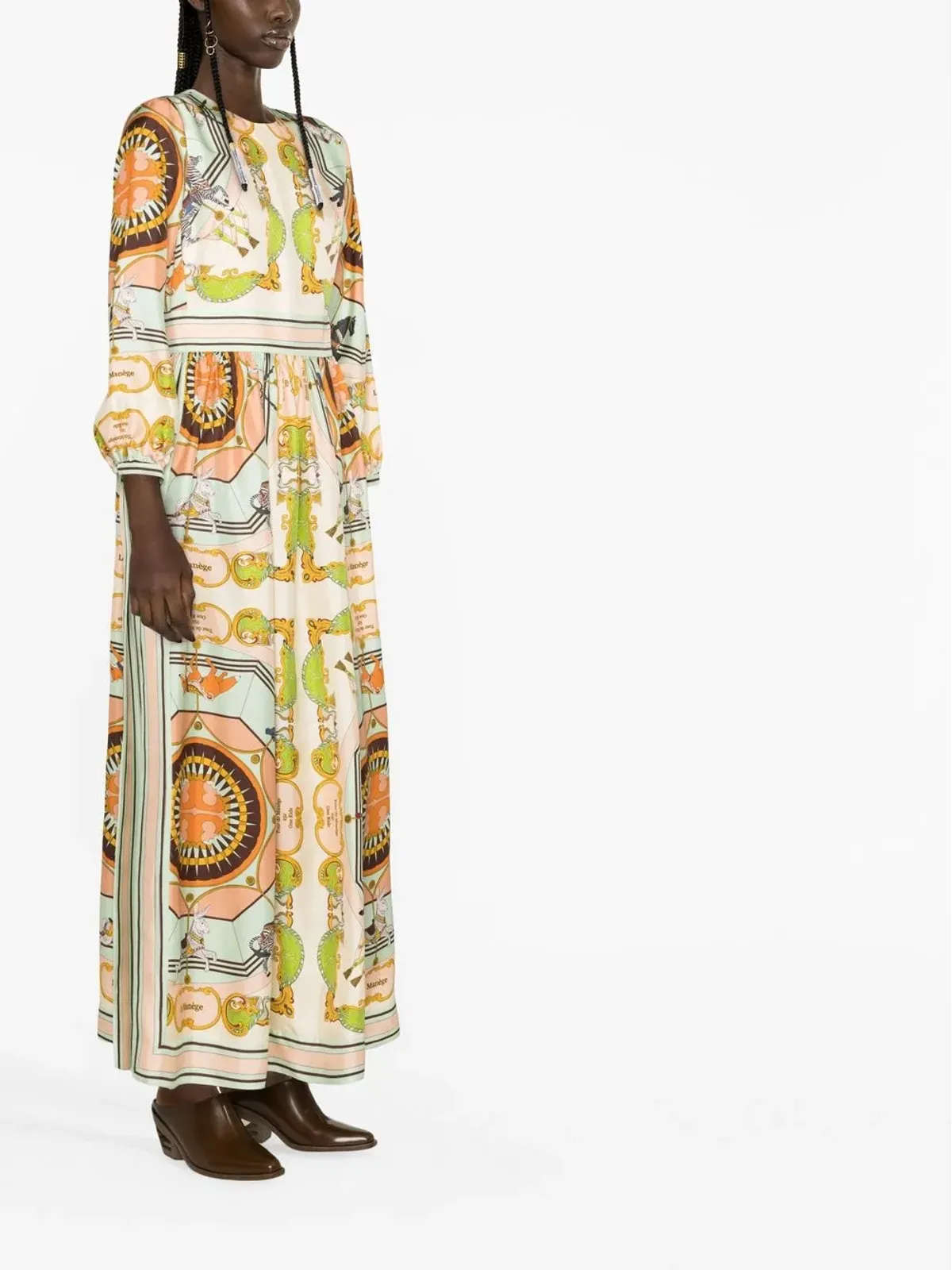 Tory Burch バロック柄シルクドレス - 画像4