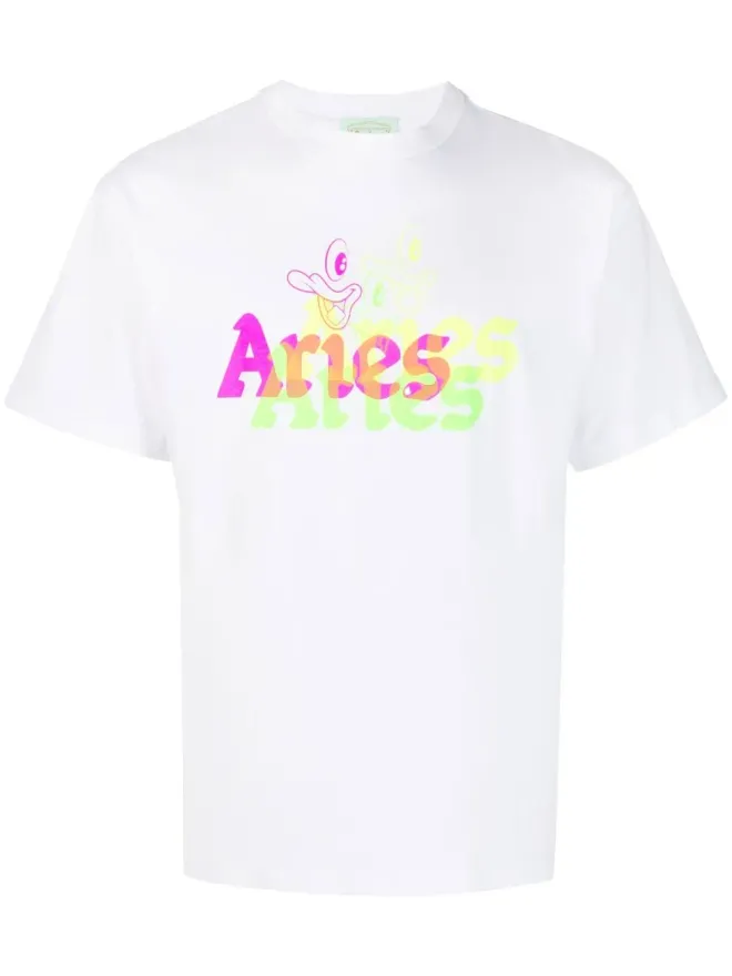 Aries Aries ロゴプリントディテールTシャツの商品画像