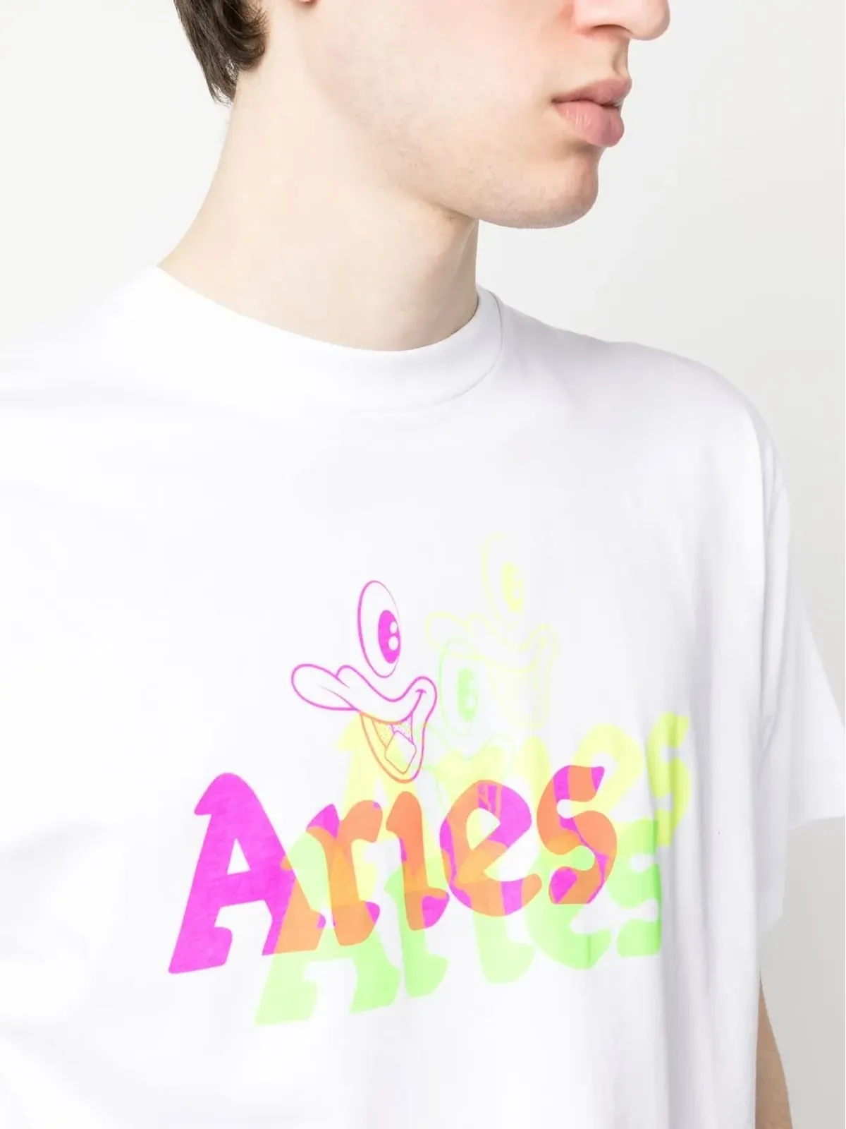 Aries ロゴプリントディテールTシャツ - 画像5