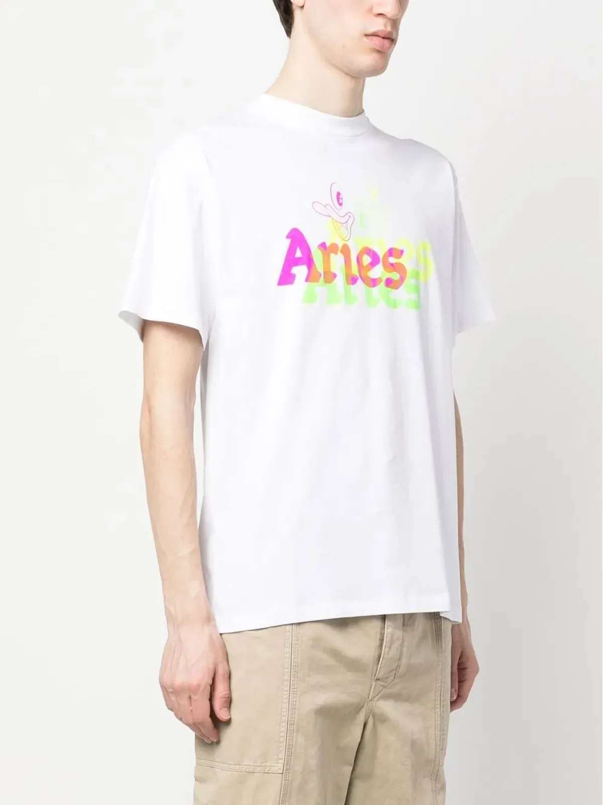 Aries ロゴプリントディテールTシャツ - 画像3