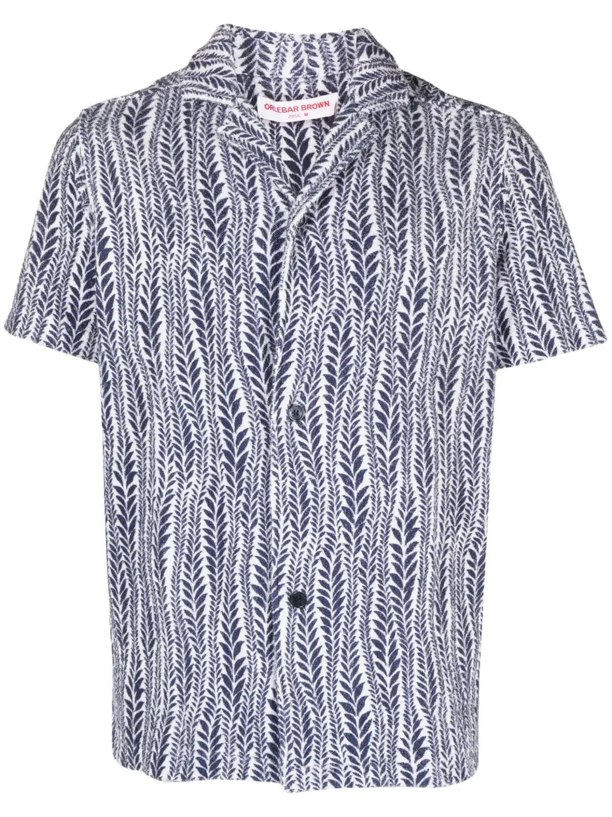 Orlebar Brown Howell Fern コットンシャツ ブルー - 画像1