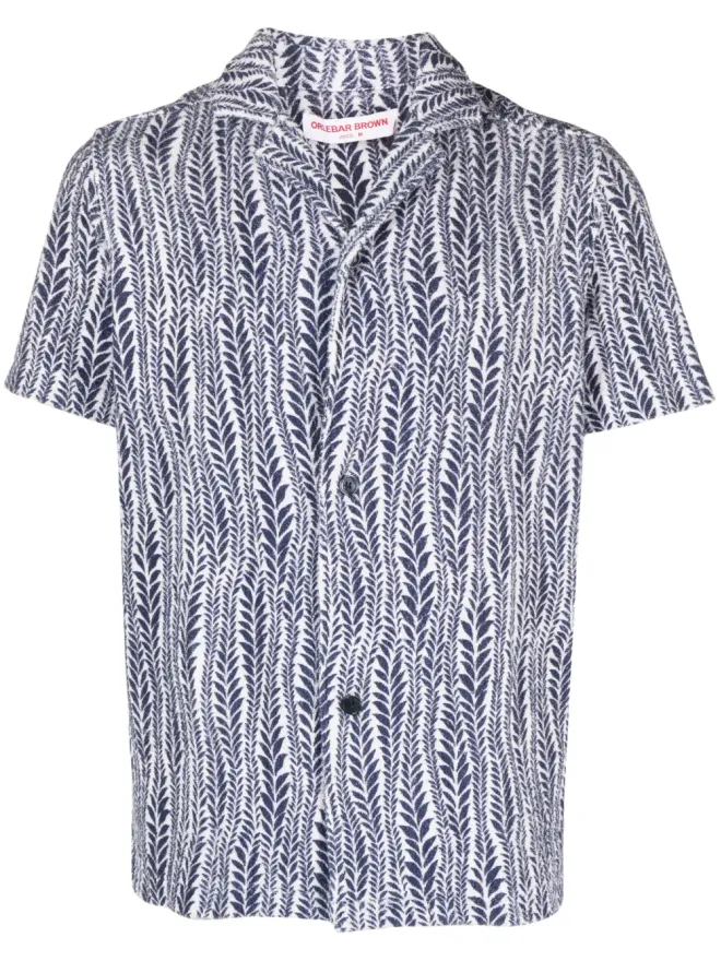 Orlebar Brown Orlebar Brown Howell Fern コットンシャツ ブルーの商品画像