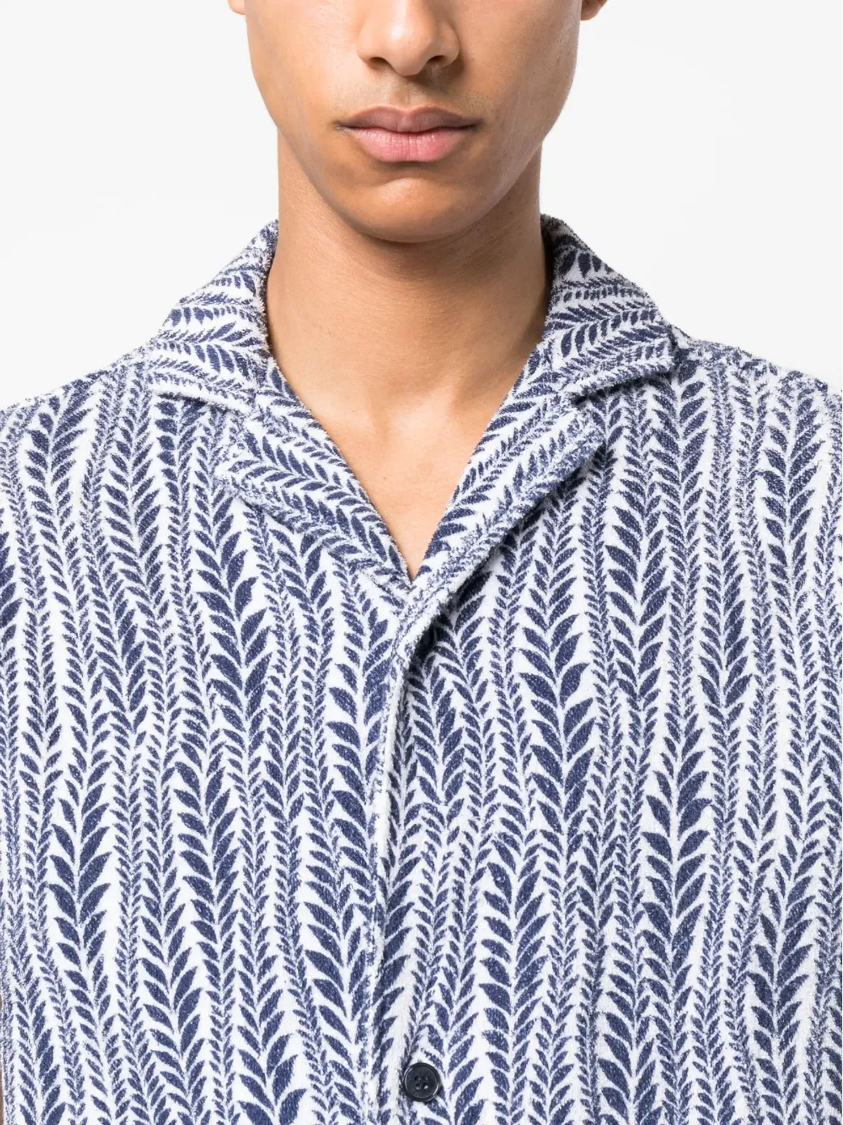 Orlebar Brown Howell Fern コットンシャツ ブルー - 画像5