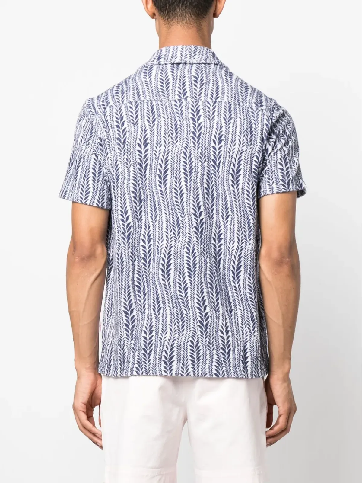 Orlebar Brown Howell Fern コットンシャツ ブルー - 画像4