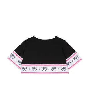 Chiara Ferragni Kids ロゴディテール コットン Tシャツ ブラック - サムネイル2