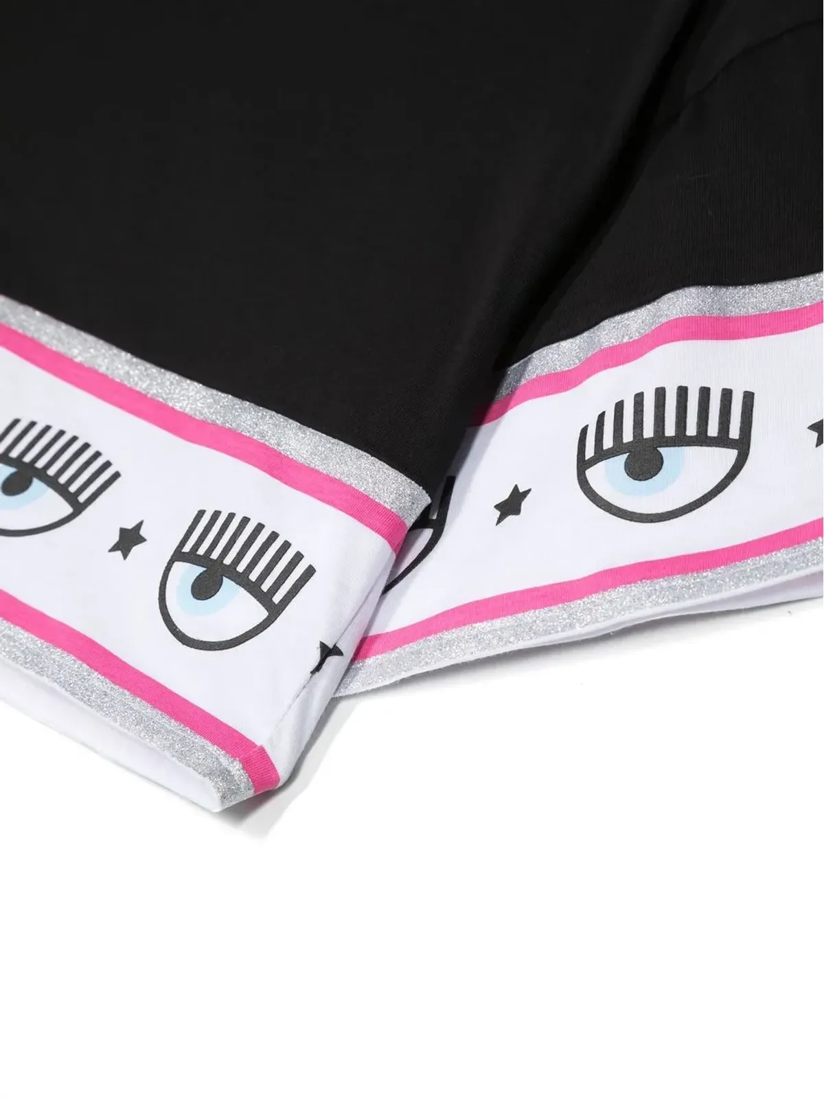 Chiara Ferragni Kids ロゴディテール コットン Tシャツ ブラック - 画像3