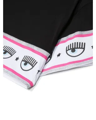 Chiara Ferragni Kids ロゴディテール コットン Tシャツ ブラック - サムネイル3