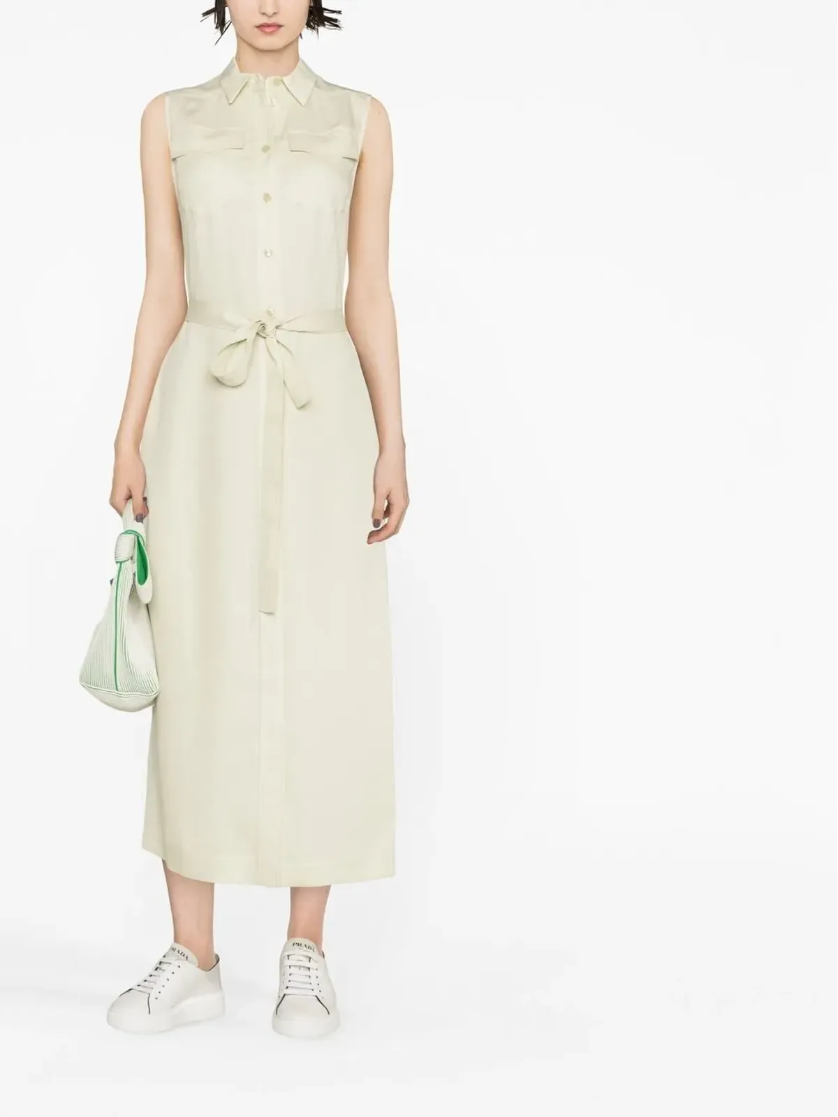 Calvin Klein ベルト付きノースリーブシャツドレス - 画像2