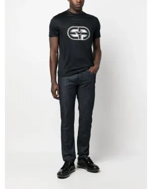 Emporio Armani ダークウォッシュ ストレートレッグ ジーンズ - サムネイル2