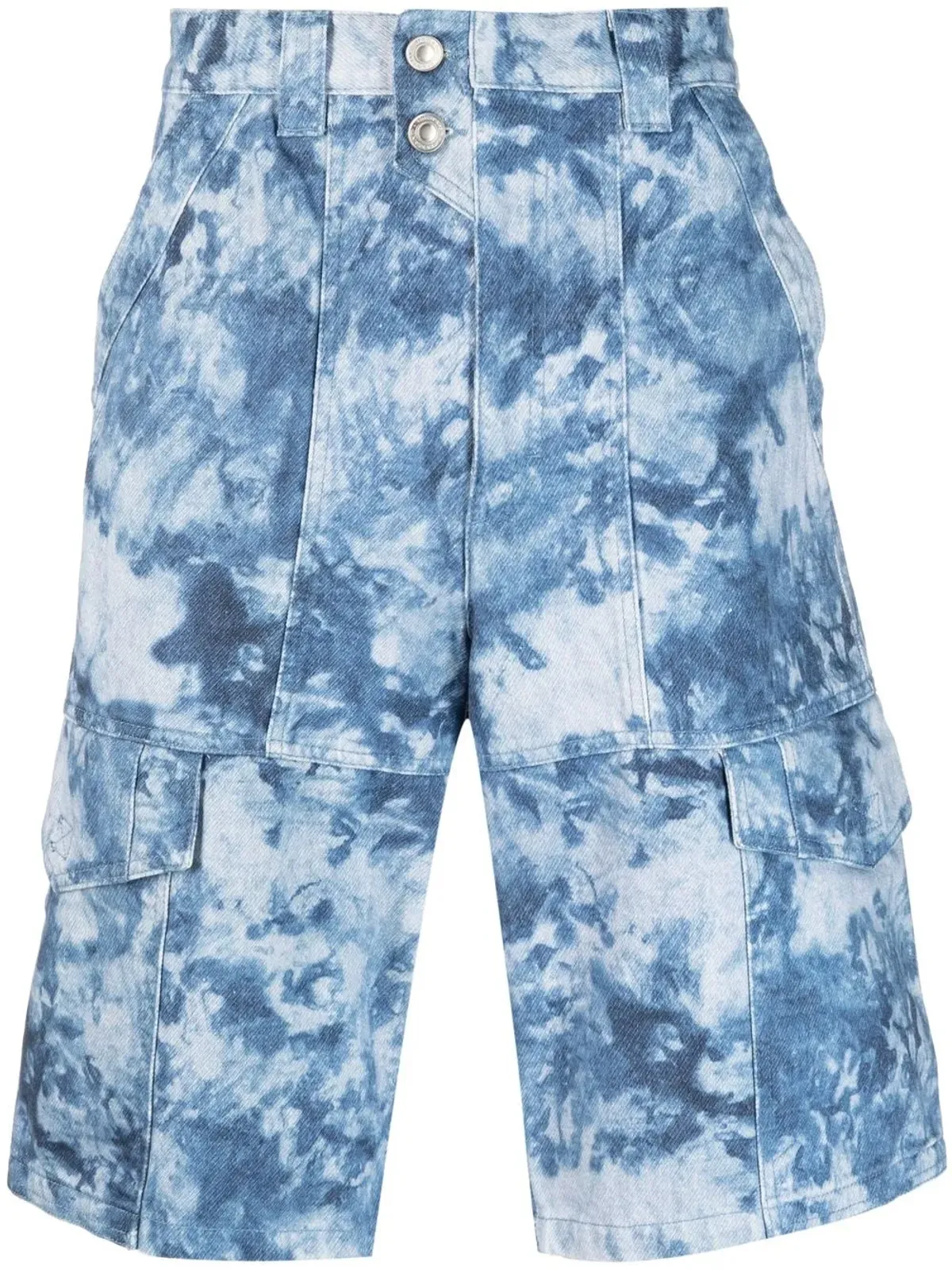 MARANT bleached-effect cargo shorts - Blue - 画像1