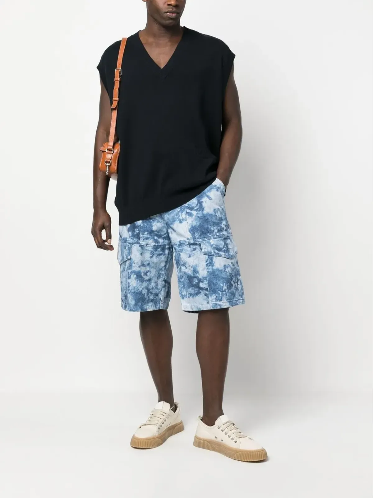 MARANT bleached-effect cargo shorts - Blue - 画像2