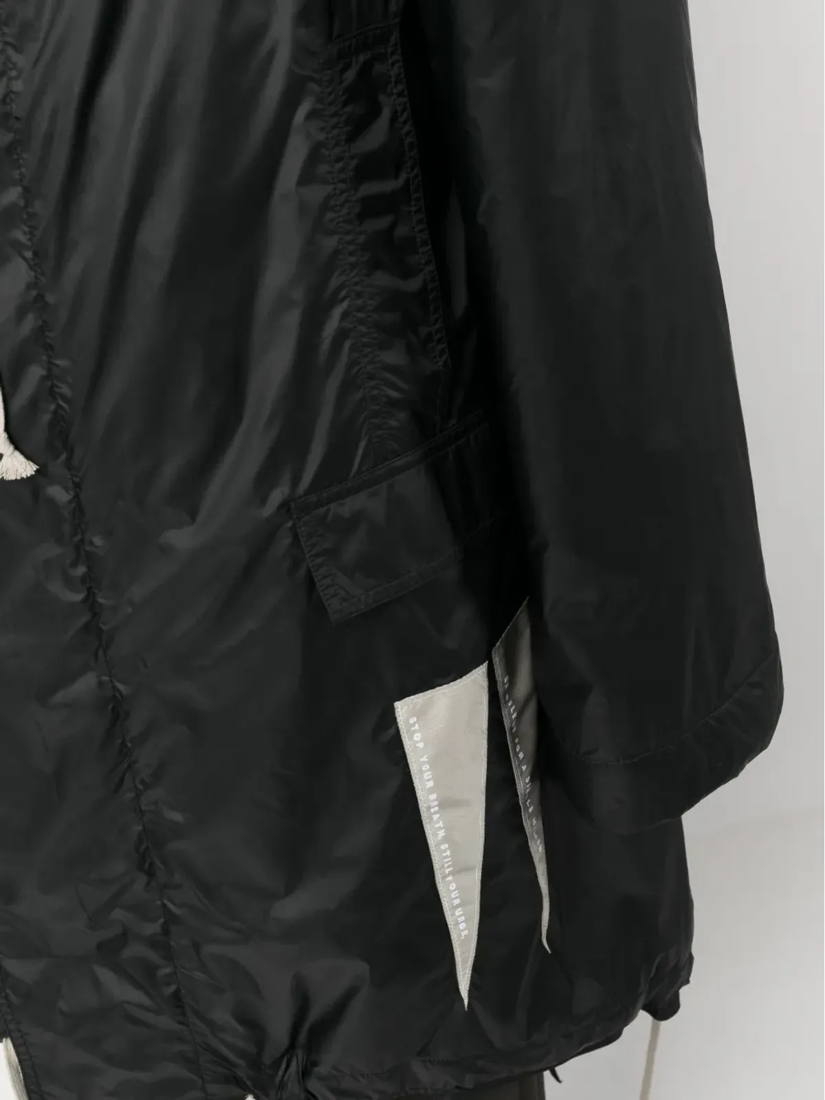 Rick Owens DRKSHDW フィッシュテイルフード付きレインコート - 画像5