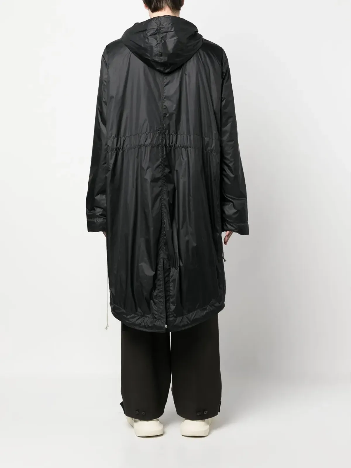 Rick Owens DRKSHDW フィッシュテイルフード付きレインコート - 画像4