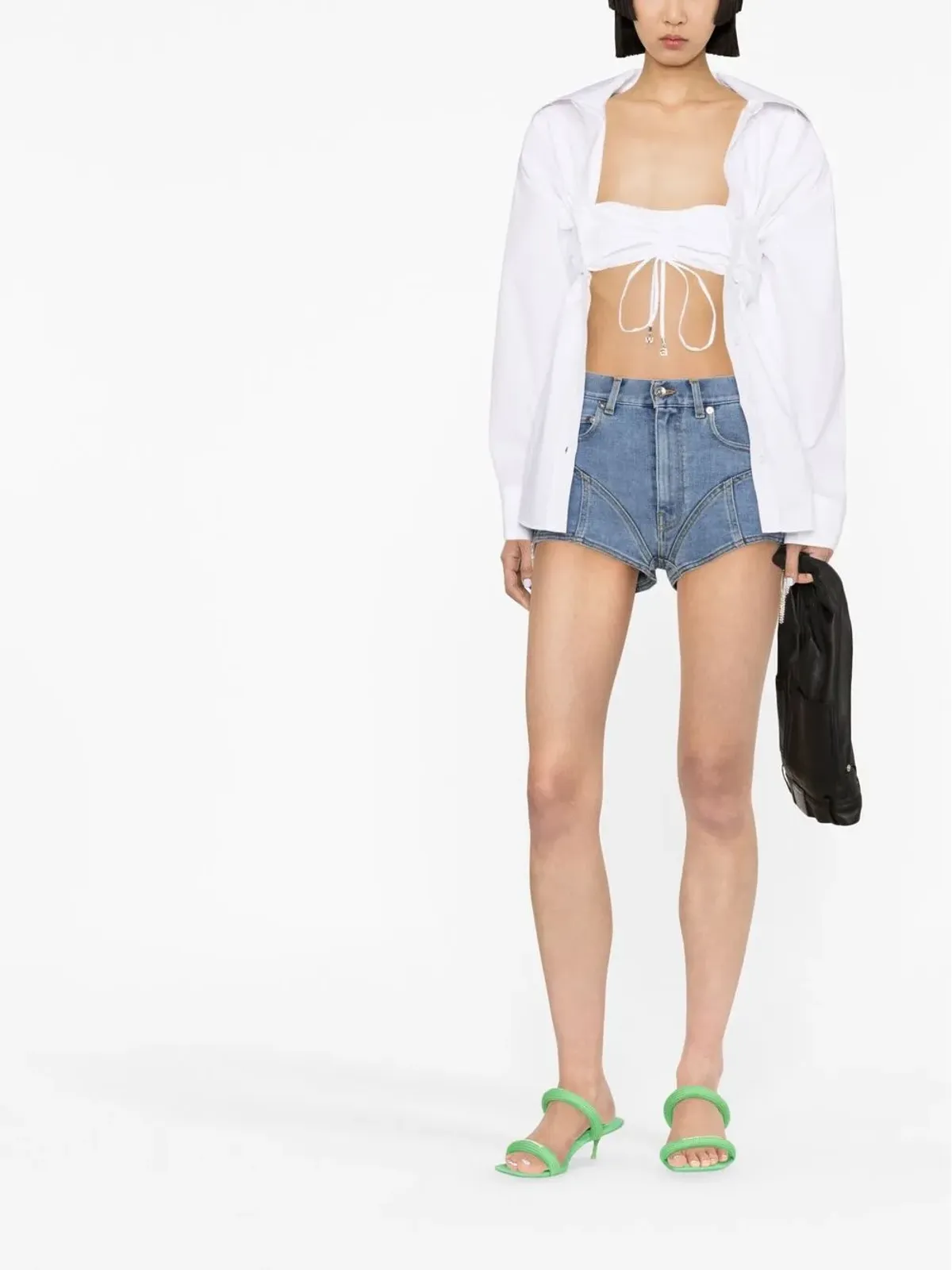 Alexander Wang ウエストギャザー入り ロングスリーブシャツ - 画像2