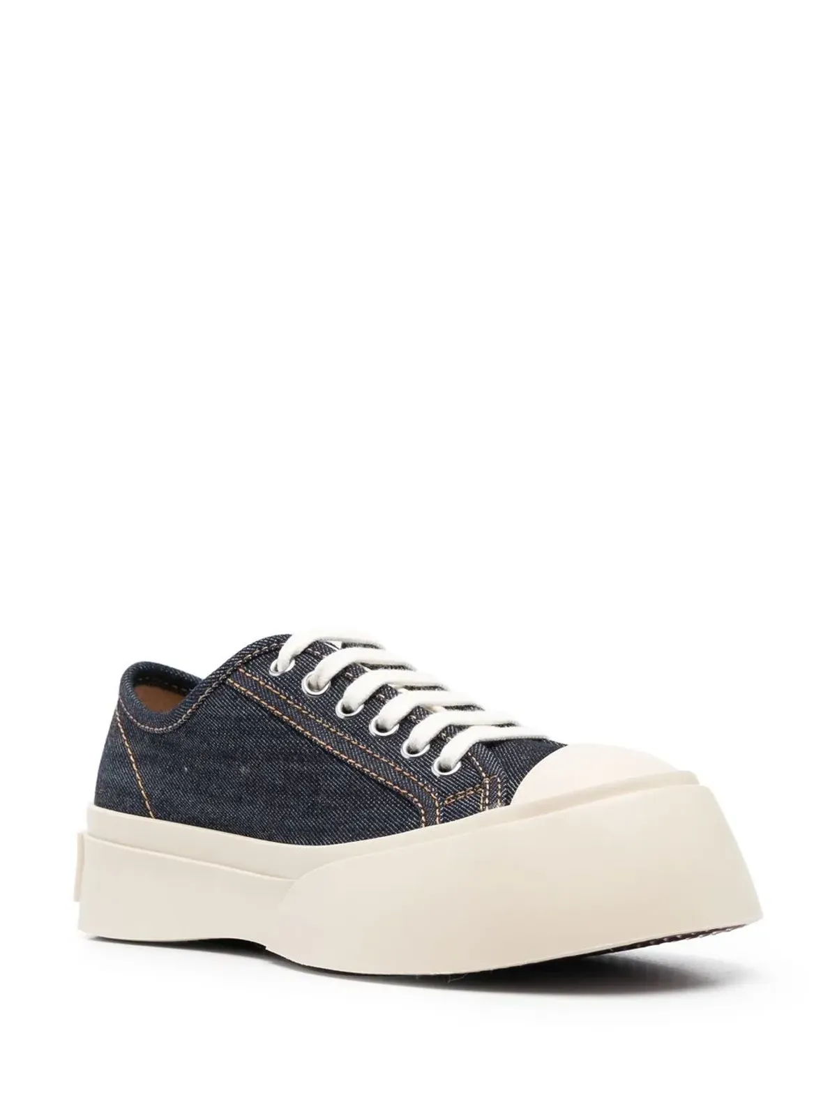 Marni Pablo denim lace-up sneakers - Blue - 画像2