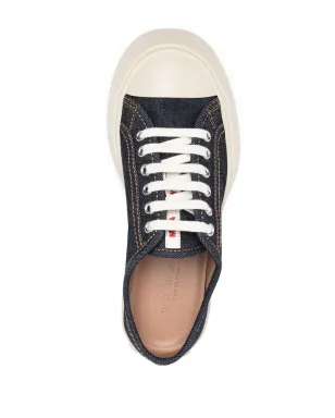 Marni Pablo denim lace-up sneakers - Blue - サムネイル4