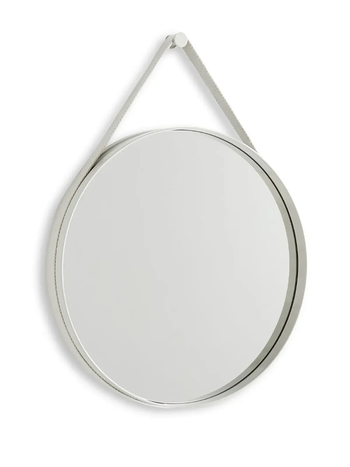 HAY Strap Mirror No 2 円形デザインミラー - グレー - 画像1