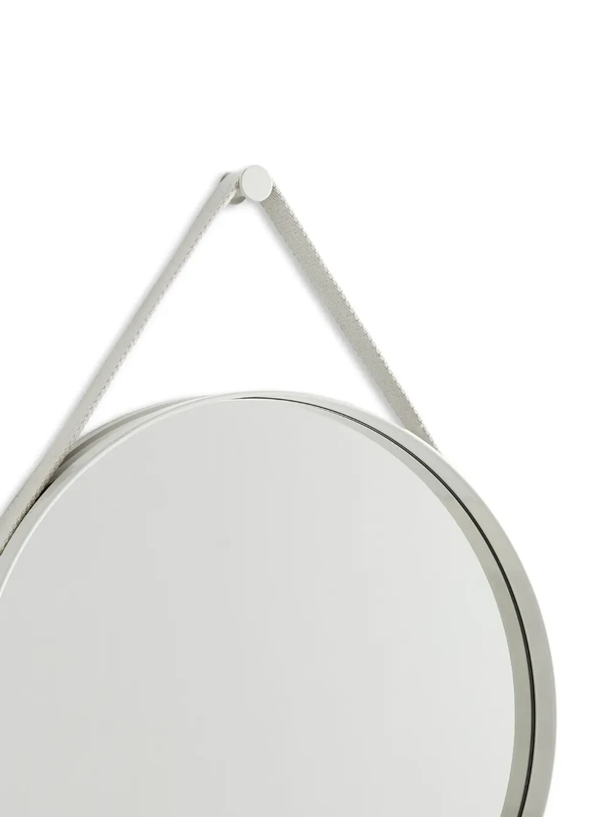 HAY Strap Mirror No 2 円形デザインミラー - グレー - 画像2