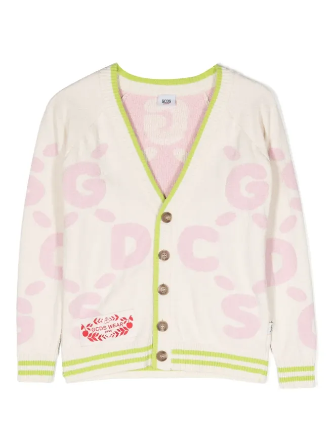 GCDS Kids Gcds Kids エンボスロゴプリントカーディガンの商品画像