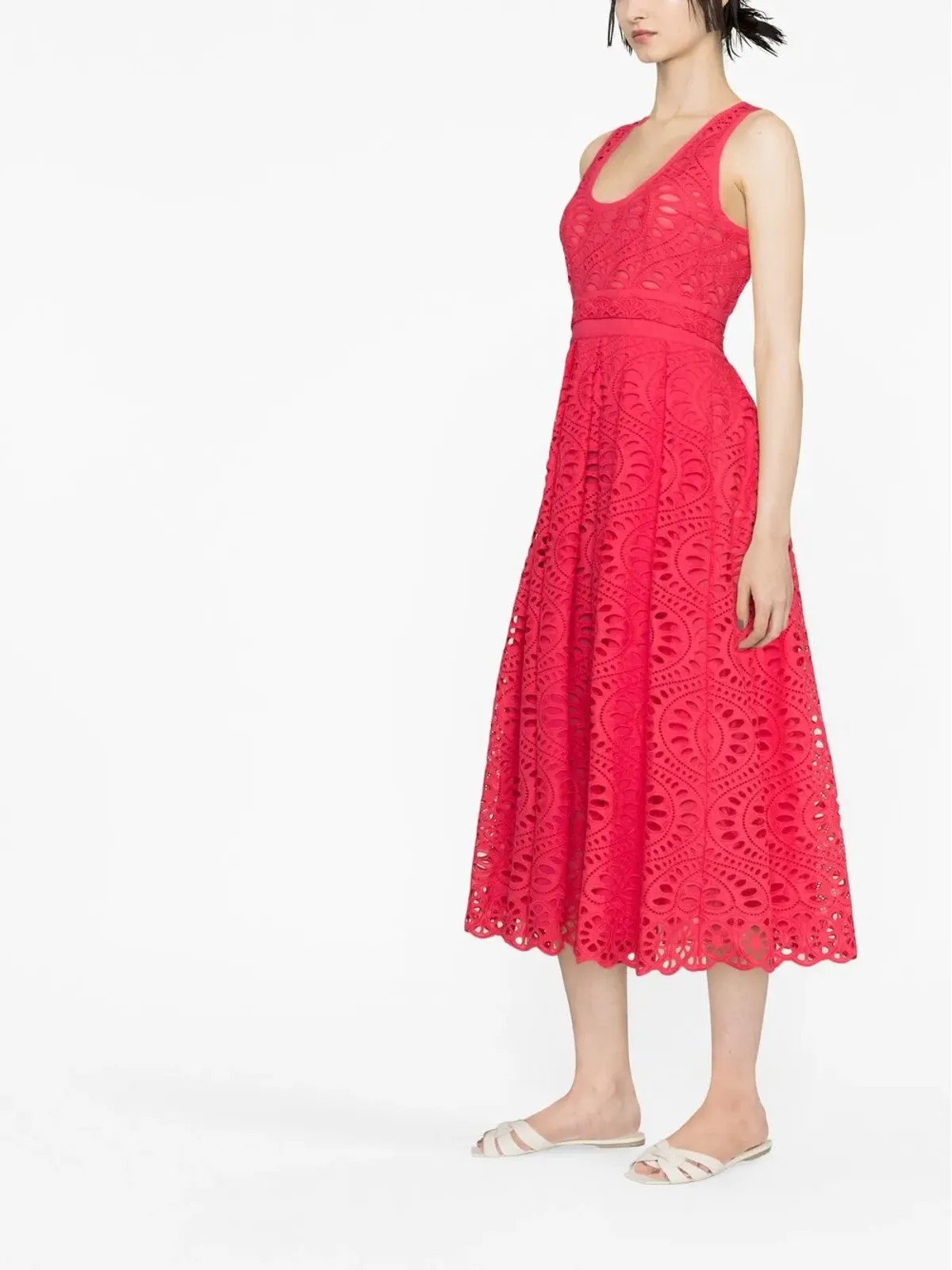 Giambattista Valli オープンニットミディドレス - 画像3