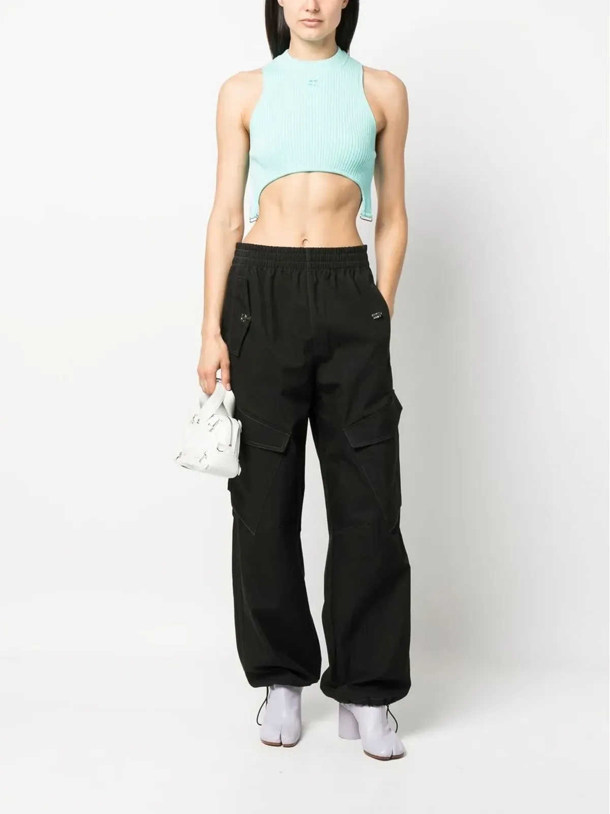 Courrèges ロゴパッチ付きノースリーブトップ - 画像2