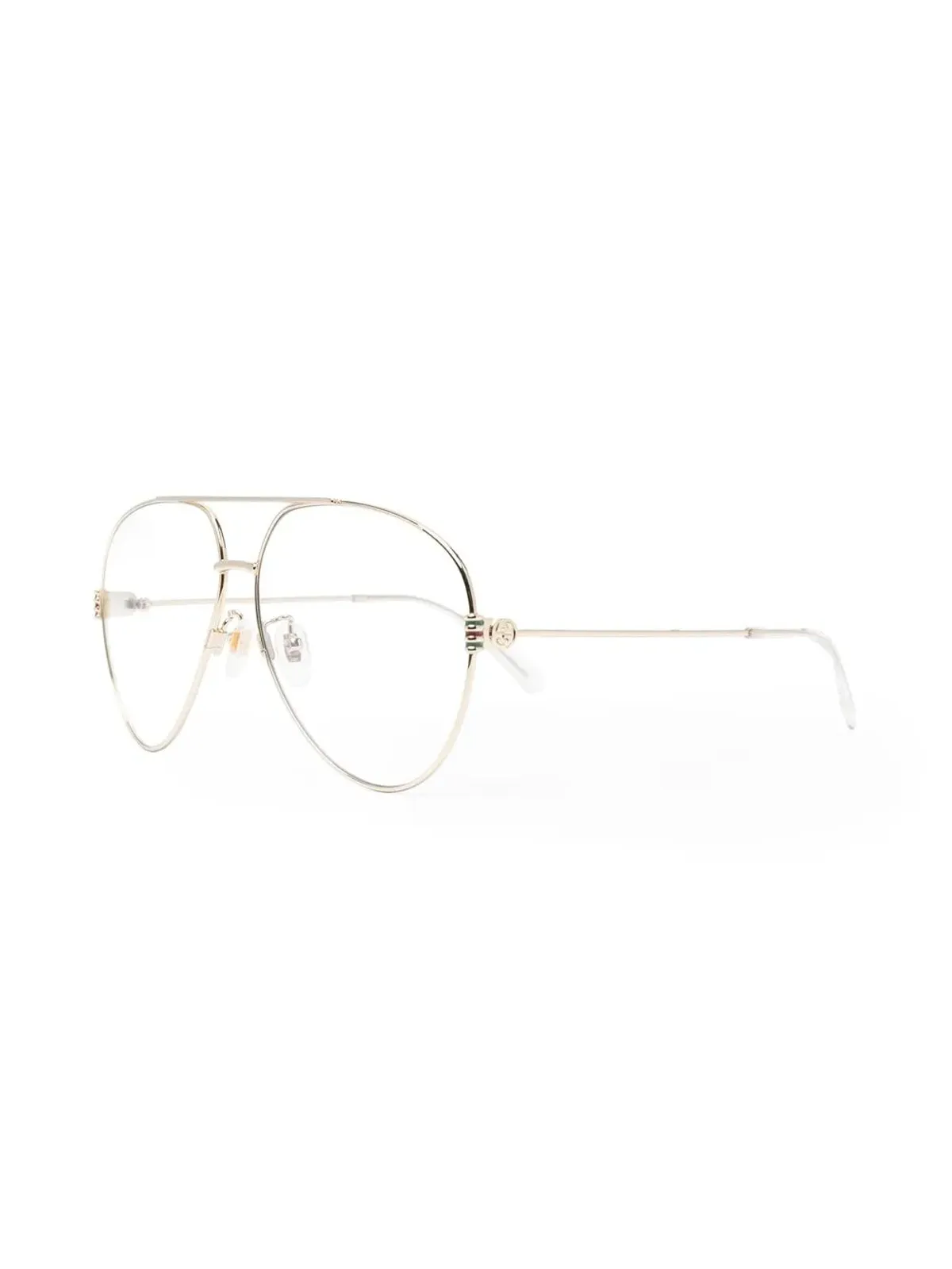 Gucci Eyewear パイロットフレーム眼鏡 - ゴールド - 画像2