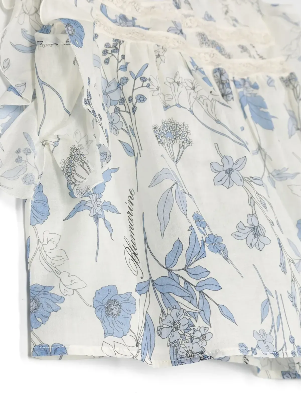 Miss Blumarine 花柄プリントのフリルブラウス - 画像3