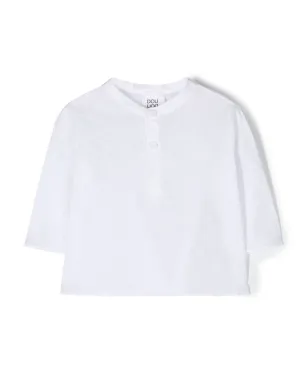 Douuod Kids クルーネック クロップドスリーブ シャツ - サムネイル1