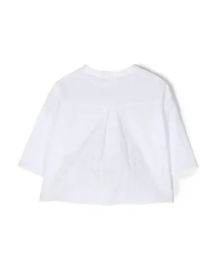 Douuod Kids クルーネック クロップドスリーブ シャツ - サムネイル2