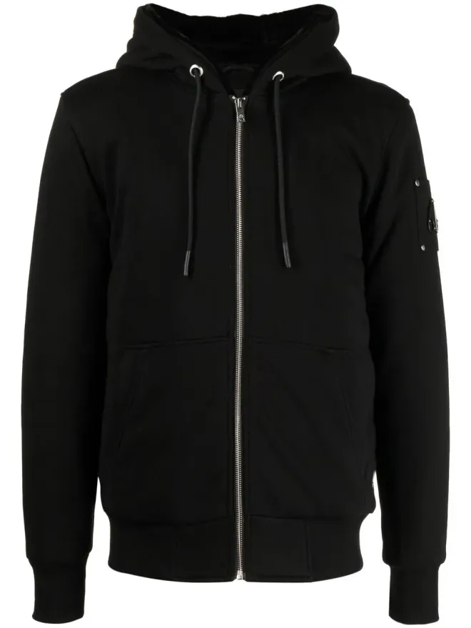 Moose Knuckles Moose Knuckles ロゴプレート付きジップアップフーディの商品画像