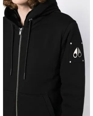 Moose Knuckles ロゴプレート付きジップアップフーディ - サムネイル5