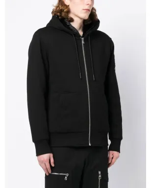 Moose Knuckles ロゴプレート付きジップアップフーディ - サムネイル3