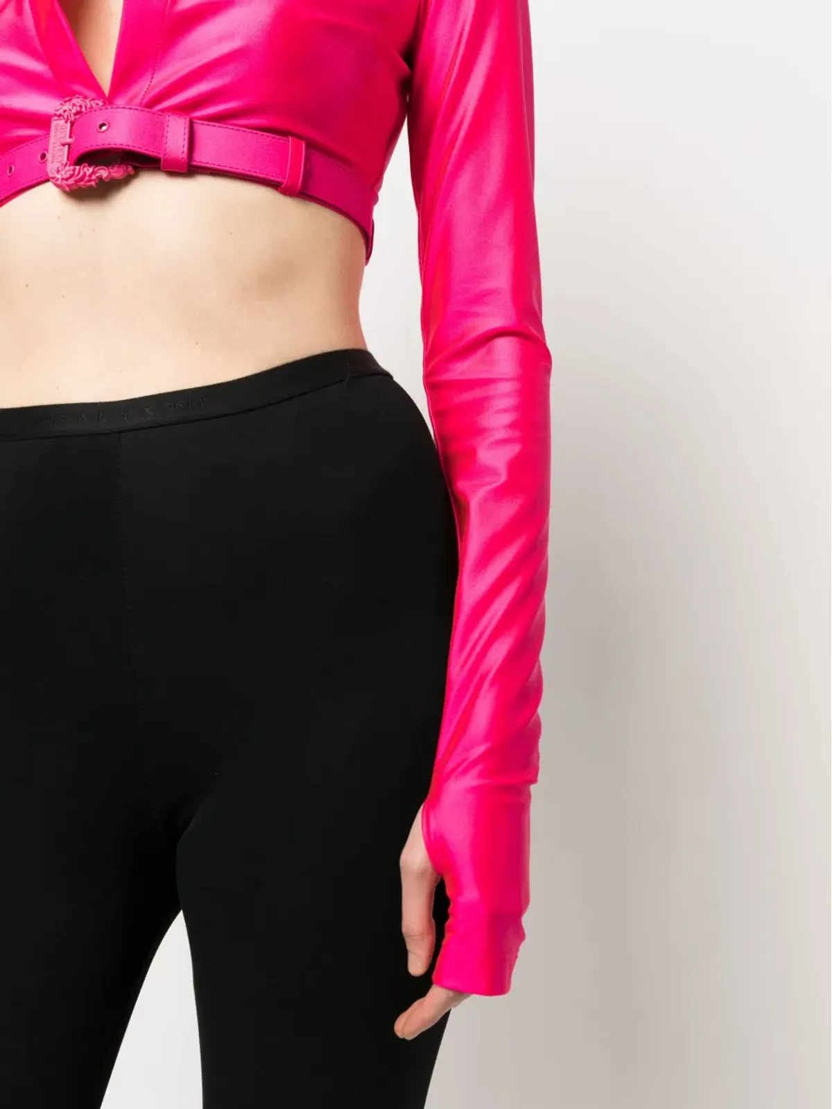 Versace Jeans Couture バロックバックル・クロップシャツ - 画像5