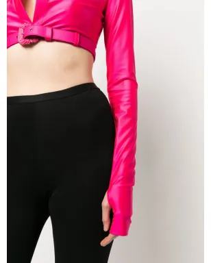 Versace Jeans Couture バロックバックル・クロップシャツ - サムネイル5