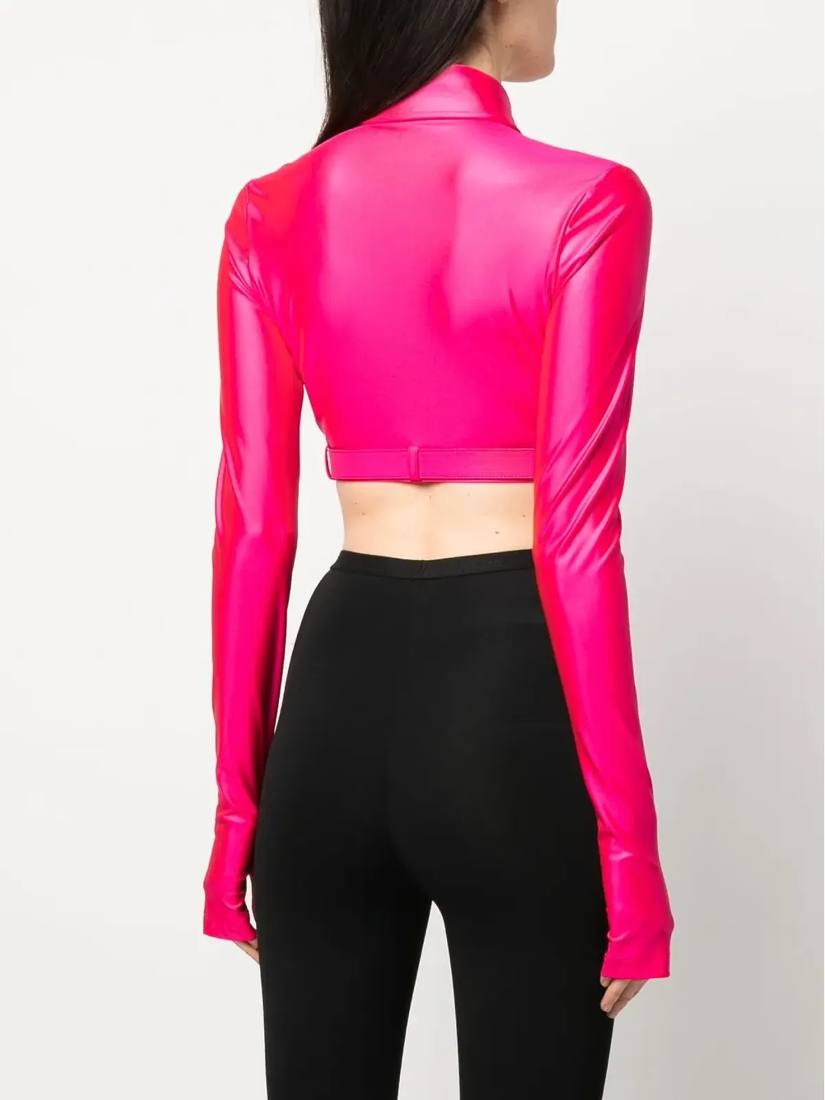 Versace Jeans Couture バロックバックル・クロップシャツ - 画像4