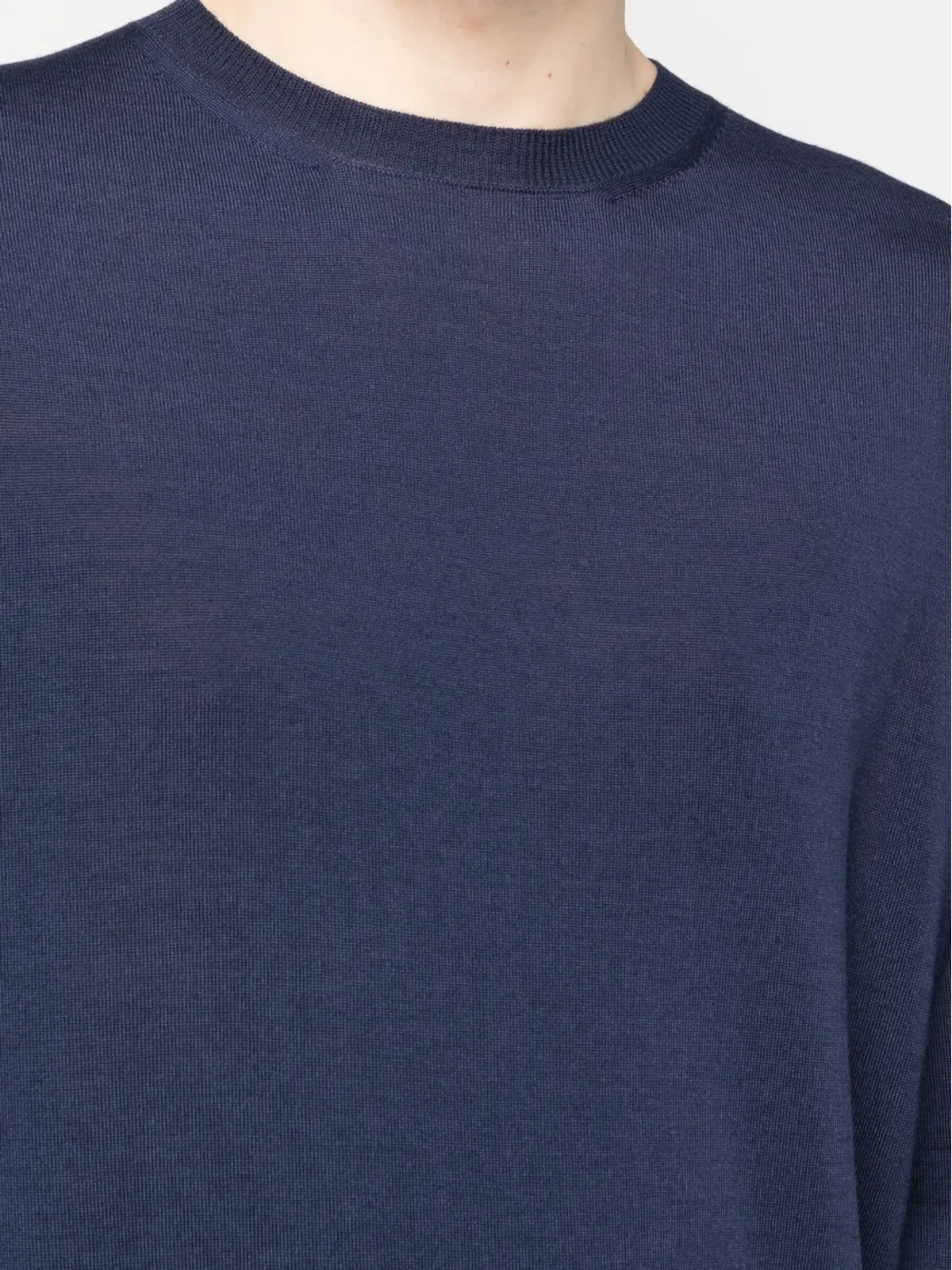 Lardini 無地のウールシルク混紡セーター - ブルー - 画像5