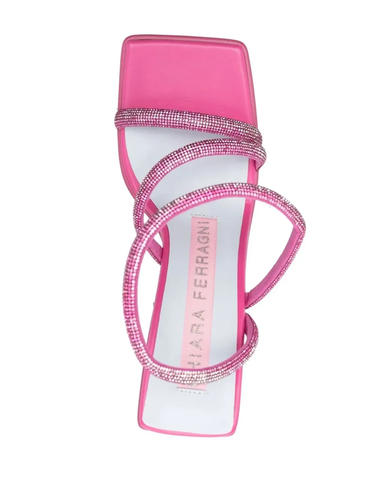 Chiara Ferragni カーフレザー クリスタル付きサンダル - ピンク - 画像4