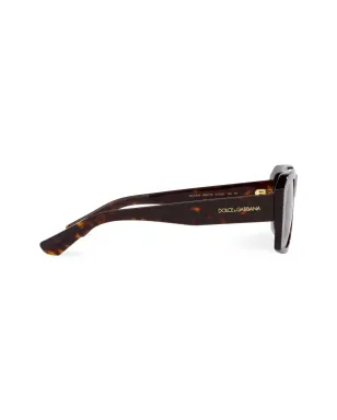 Dolce & Gabbana Eyewear べっ甲柄スクエアフレーム サングラス ブラウン - サムネイル5