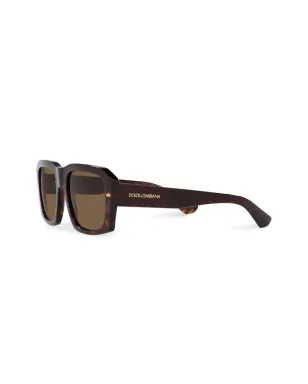 Dolce & Gabbana Eyewear べっ甲柄スクエアフレーム サングラス ブラウン - サムネイル2