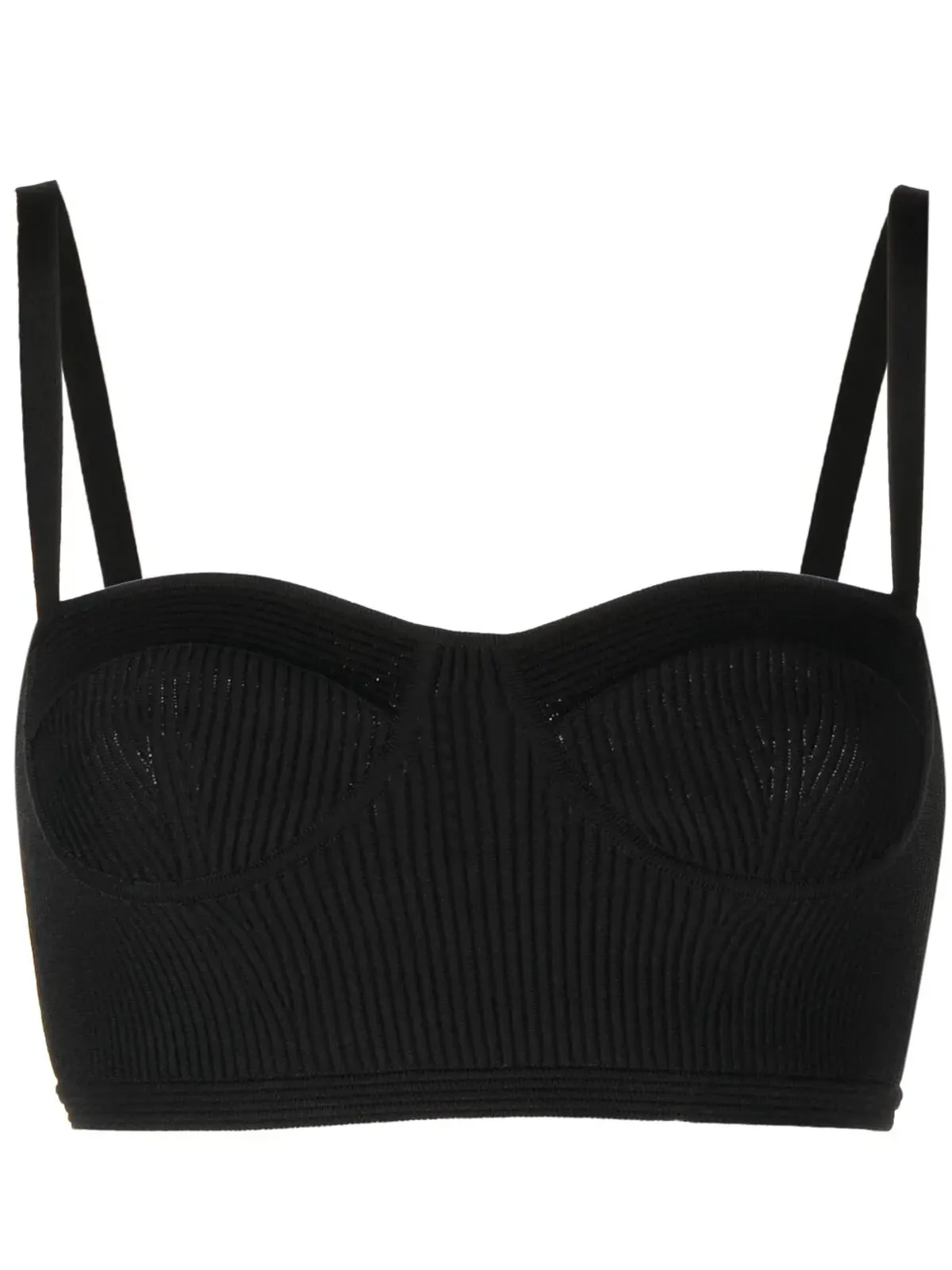 Alexander McQueen リブニット ブラトップ - 画像1