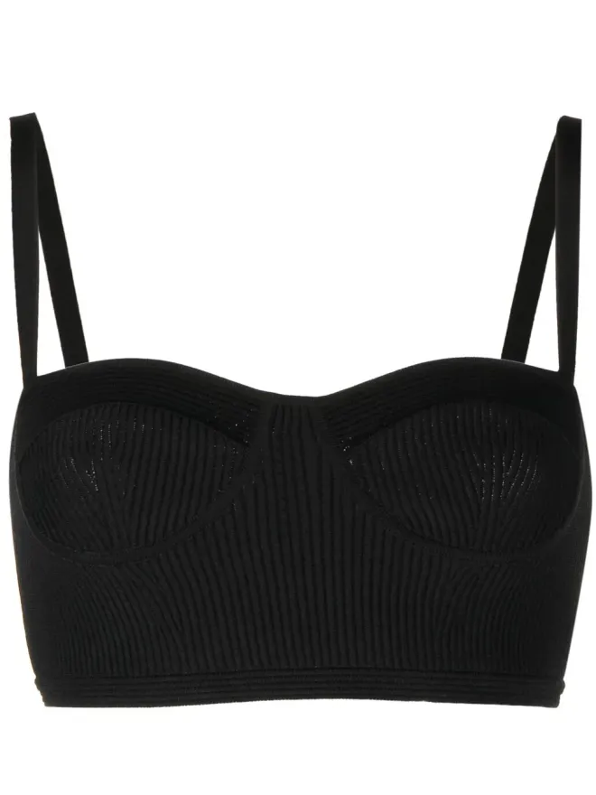 Alexander McQueen Alexander McQueen リブニット ブラトップの商品画像
