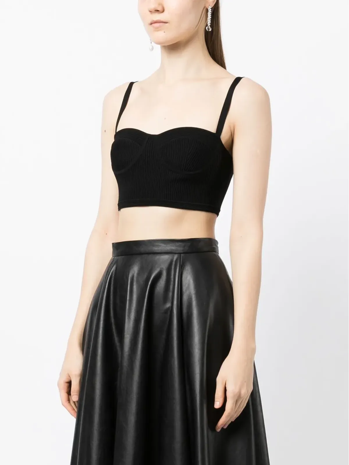 Alexander McQueen リブニット ブラトップ - 画像3